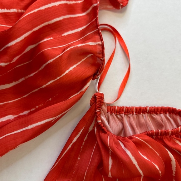Sachin + Babi Harlow Orange Shibori Stripe top size XL - Picture 6 of 12